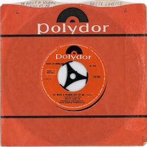 7-дюймовая пластинка BETTYE LAVETTE - Он сделал из меня женщину 56786 Polydor 1970 Великобритания Соул/Фанк Б/У