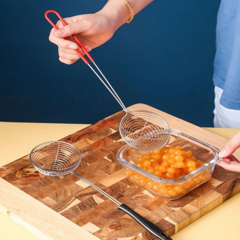 Ложка для тапиоки, Сито для тапиоки, Сито для боба, Нержавеющая сталь, Принадлежности для молочного чая, Стальная кухонная подвесная утварь