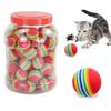 5/10/30PCS Rainbow EVA Cat Toys Ball Interactive Cat Dog Play Chewing Rattle Scratch EVA Ball Training Balls Pet Toys Supplies