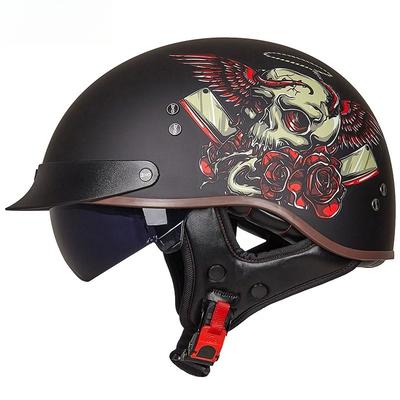 Летний шлем для мотоцикла, шлем для езды на электромобиле, шлем Harley, весенний и осенний ретро-полушлем, мужские и женские шлемы