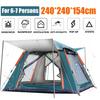 6-7/3-4 Person Large Fully Automatic Tent Quick Open Bomb-Up Instant Setup Camping Tent Four-Sided Windproof Rainproof Beach Carring Bag