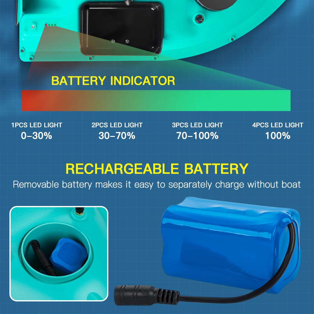 Wireless GPS Fishing Bait Boat with 3 Bait Containers Remo Control Bait Boat with 16-points GPS