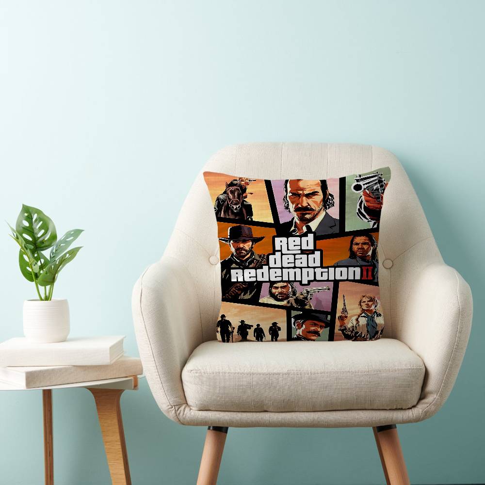 Игра ТВ-Red-Dead-Redemption-2 Персонализированная Подушка Чехол от Пыли Спальня Детская Вечеринка Украшение Наволочка День Рождения Детский Подарок