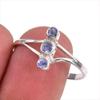 Натуральный драгоценный камень танзанит 925 пробы стерлинговое серебро ювелирное кольцо размер 9 G8d32