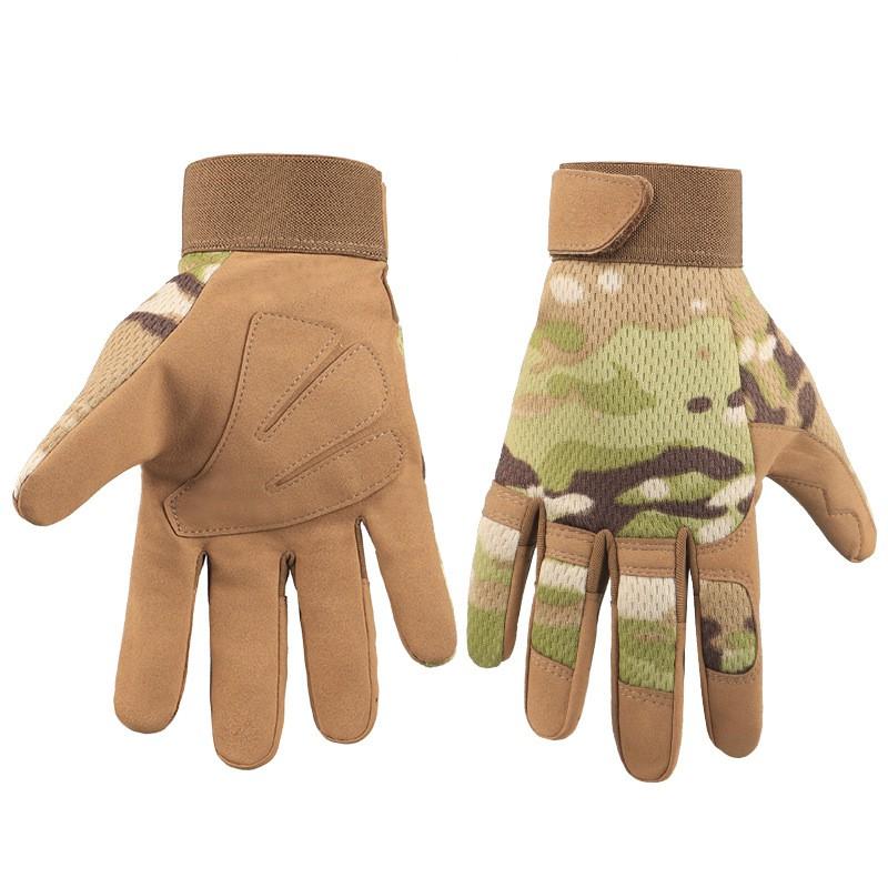 Breathable Anti-Slip Work Gloves Cycling Delivery Outdoor Use Knit Fabric Full Finger Lightweight