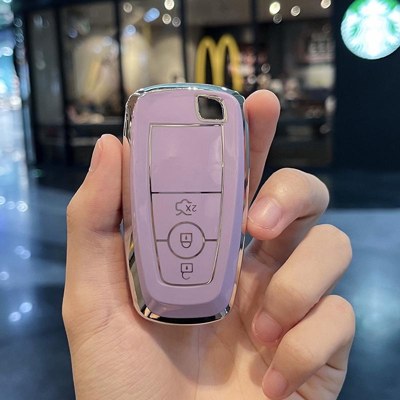 Металлический чехол для ключа Ford Mondeo, Explorer, Focus - стильная мужская сумка с пряжкой-ракушкой