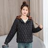 2025 женская короткая легкая хлопковая куртка большого размера, зимняя маленькая стеганая куртка с ромбовидным узором, маленькая куртка в стиле Шанель