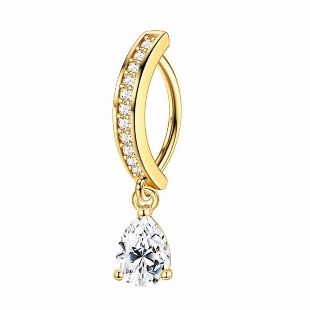 Sexy Zircon Belly Button Rings Stainless Steel Shiny Body Jewelry Fashion Gem Navel Piercing Gift