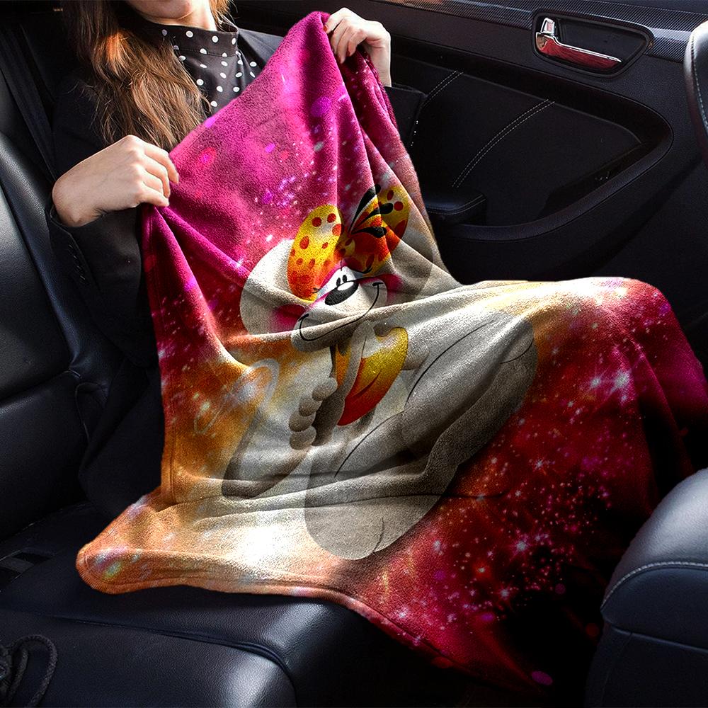 Magical Bunny Celebration Blanket Soft Throw Blanket For Home Bedroom Bed Sofa Travel Office Solid Christmas Blanket