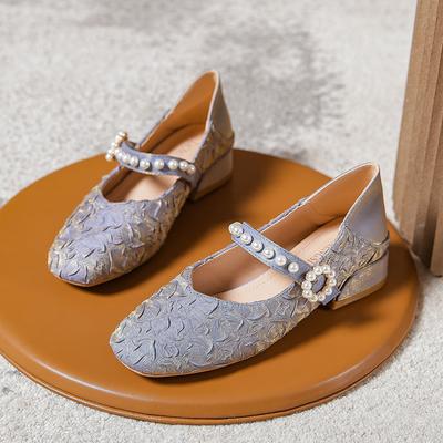 Туфли на массивном каблуке, женские весенние новые весенние нежные свадебные туфли с квадратным носком, туфли Мэри Джейн, женская обувь, туфли-лодочки, большие размеры 33-43