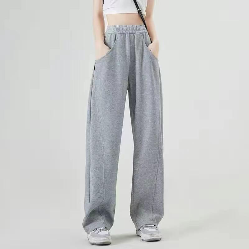 Женские широкие спортивные брюки, летние тонкие модные элегантные повседневные брюки с высокой талией, повседневные спортивные брюки в американском стиле