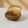 5PCS Golden Trim Snack Plate Square Dining Table Waste Dish Multi-functional Appetizer Plate  Fruit