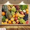 2D Тропический Фруктовый Микс Фон для Фотосессии Еды и Кухни