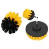 Drill Brush Attachment Set Nylon Hair Power Scrubber Brush Floor Tile Cleaning Tool Yellow