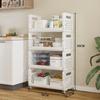 Multi-storey Moveble Storage Rack Multi-Functional Kitchen Basket Household Small Cart Floor Standing For Fruits And Vegetables