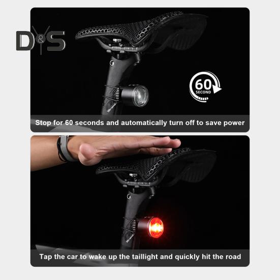 Велосипедный задний фонарь Type-C перезаряжаемый IP65 водонепроницаемый MTB шоссейный горный велосипед датчик стоп-сигнала алюминиевый сплав ночной езды велосипед предупреждающий задний фонарь