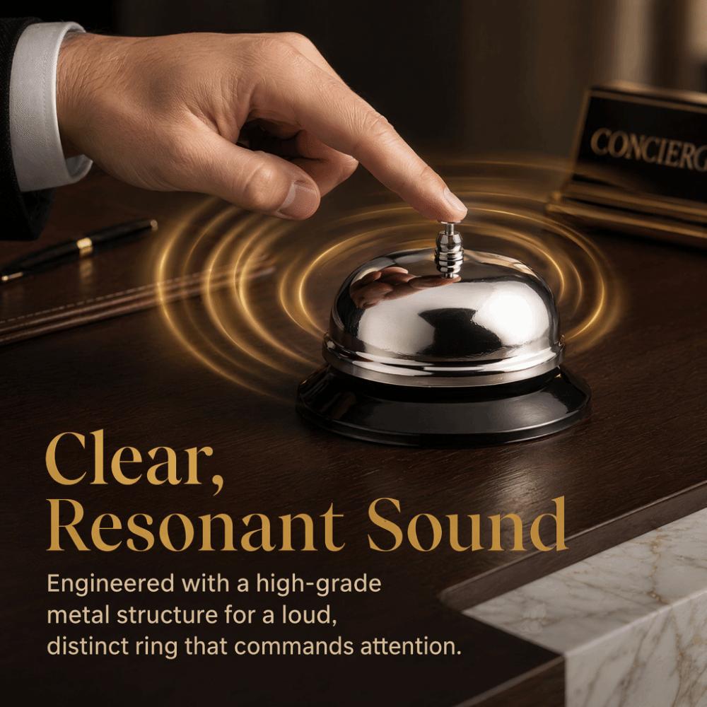 Clear Sound Service Bell Metal Structure Desk Bell Durable Call Bell Hotel