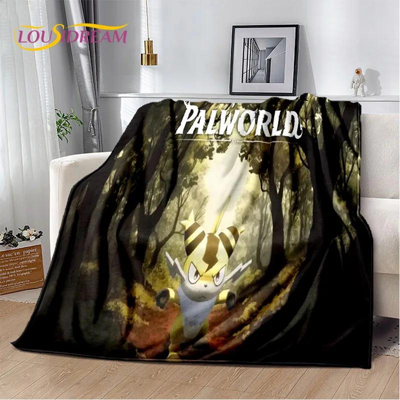 3D Мультяшное Игровое Одеяло Palworld, Мягкое Пледовое Одеяло для Дома, Спальни, Кровати, Дивана, Пикника, Путешествий, Офиса, Покрывало для Отдыха, Детское