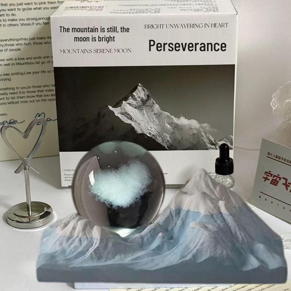 Galaxy Aroma Gradient Blue Diffuser Stone Ornament Night Light - Gift Box for Boys and Girls' Birthday or Graduation