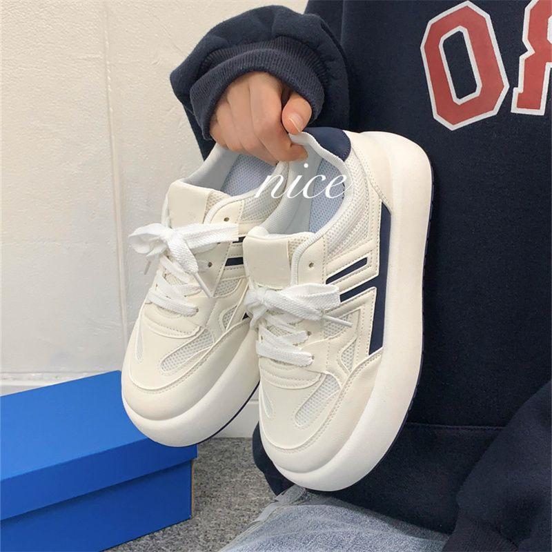 Большие туфли для детей весна и осень новые студенческие Ins модные удобные нишевые повседневные дышащие маленькие белые туфли