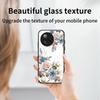 For Xiaomi Poco F7 Ultra 5G/Redmi K80 Pro 5G Case Floral Pattern TPU+Tempered Glass Protective Phone Cover