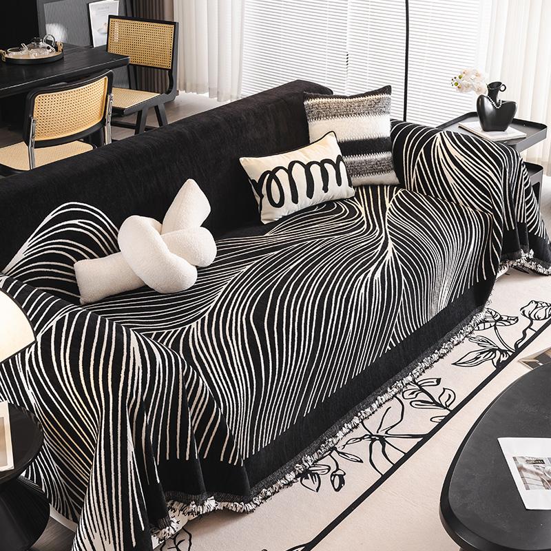 Home Chenille Leopard Sofa Mat Throw Blankets  All-season Camping Picnic Blanket Cover Sofa Cover