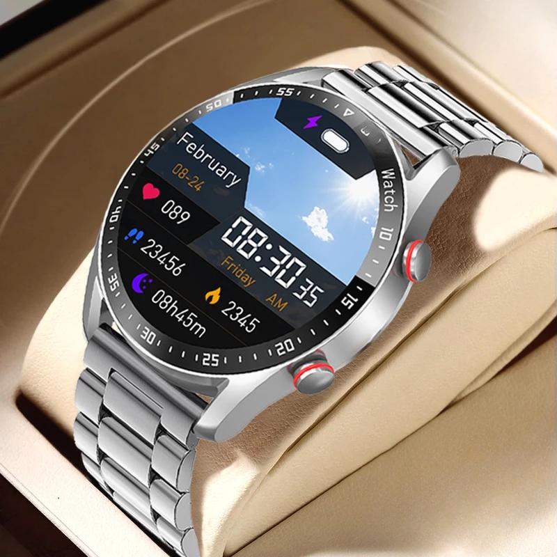 ECG+PPG Bluetooth Call Smart Watch Men Laser Health Blood Pressure Fitness Sports Watches Man Sports Waterproof Smartwatch+Box