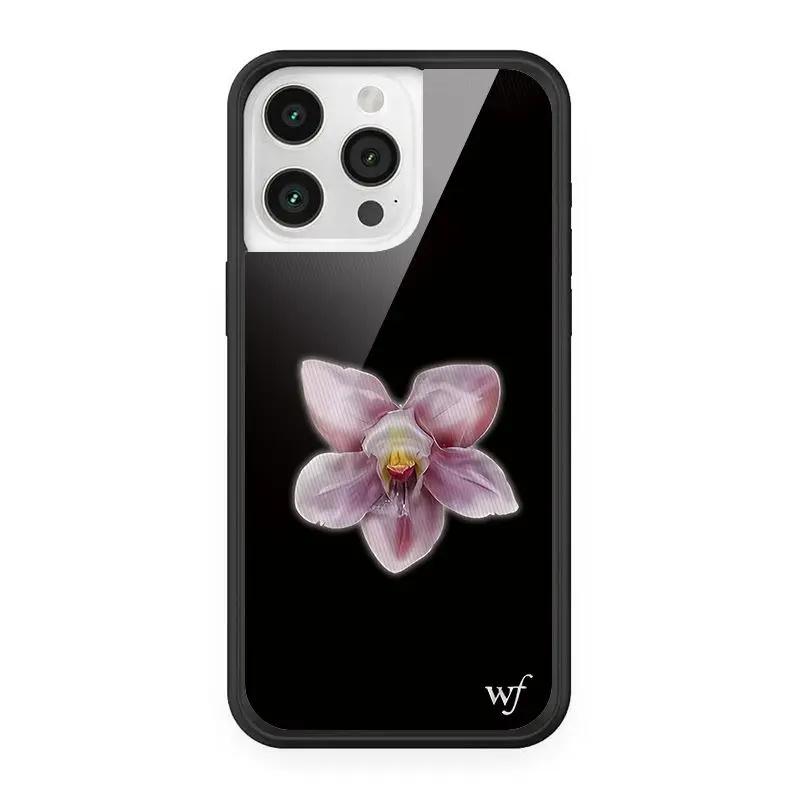 Чехол для телефона Wildflower ins Nara Smith Sweet Sliy для iPhone 12 13 14 15 16 Pro Max Plus 17 Pro Вишни Клоун Вокруг Орхидея