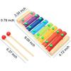 Tvoip Wooden Xylophone Toys Musical Creative Wooden Instruments 8 Notes Xilofono Children Baby Musical Toys Development