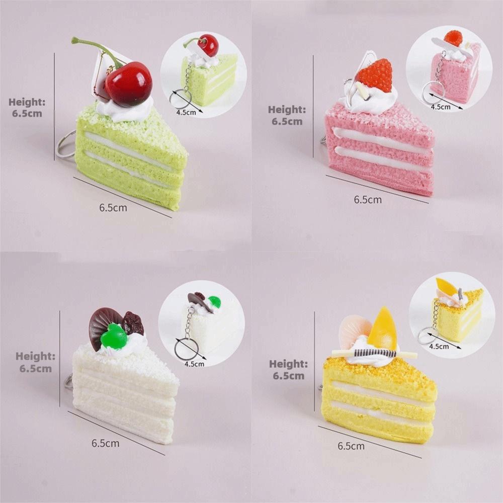 PU Dessert Pinch Toy Slow Rebound Fidget Toy New Triangle Cake Squeeze Toys Key Decoration