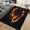 Fiery Wolf with Chains Pattern suitable as a non-slip mat for the living room or bedroom sofa