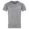 Stedman Mens Heather Reflective Detail Slim Sports T-Shirt