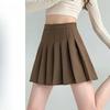 Юбка-плиссе с карманами, летняя короткая эластичная юбка с высокой талией, женская, пышная, размер Мм, утягивающая юбка больших размеров, черная