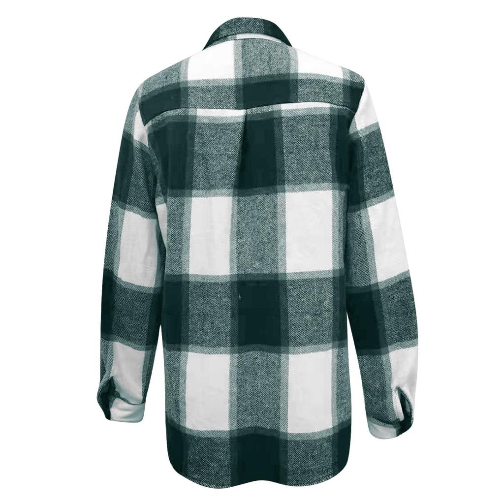 Женские фланелевые рубашки в клетку с длинными рукавами, топы на пуговицах стандартной посадки, осенняя уличная одежда