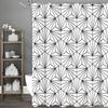 Modern Geometric Abstract Line Art Shower Curtain, Bathroom Decorative Shower Curtain, Waterproof Shower Curtain with Hooks