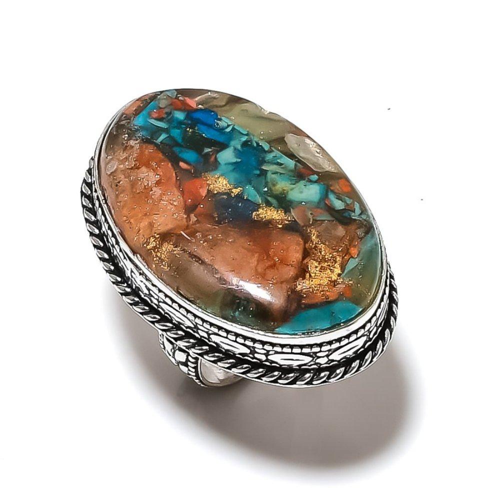 Spiny Oyster Gemstone 925 Sterling Silver Gift Jewelry Ring Size 7