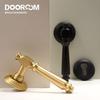 Dooroom Набор замков для дверей из латуни Современный латунный черный для межкомнатных дверей спальни ванной двойной деревянной двери набор ручек-рычагов ручка-заглушка ручка