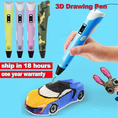 3D-ручка для рисования 40 цветов DIY 3D-живопись Детские игрушки Веселая Камуфляжная с ЖК-экраном Совместимая с PLA-филаментом Игрушки Подарок