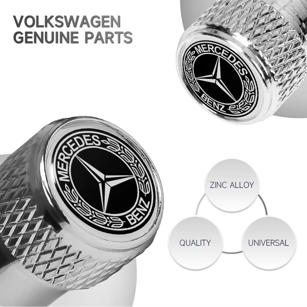 BLZ3 4pcs/set Wheel Tire Valve Stem Cap Dust Cover For Mercedes-Benz C-Class W202 W203 W204 E-Class W221 Interior Mouldings