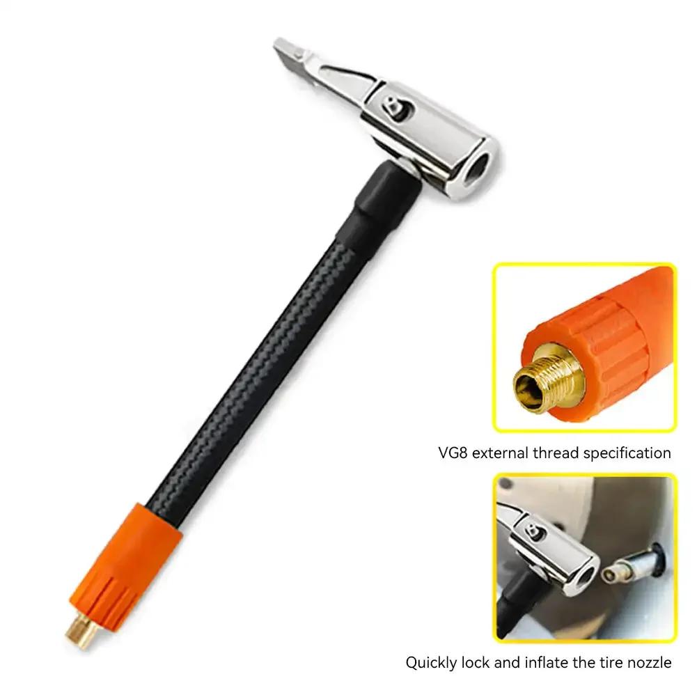M6 запирающийся воздушный патрон с воздушным шлангом, стандартный клапан для шин, тонкая резьба, адаптер для шланга для накачивания, трубка для накачивания 20-80 см