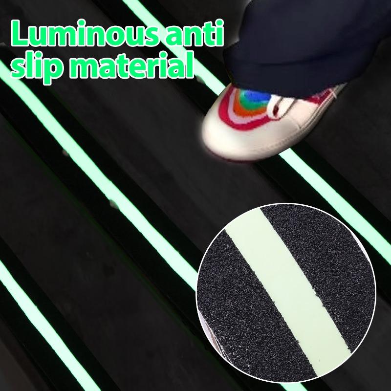 Anti Slip Warning Tape Luminous Long Lasting Non Slip Texture Secure Stickiness Dark Glow Easy Cutting Home Office Warning Tape