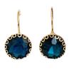 [R7322] - Designer 'Sissi' Turquoise Gold Sleepers - 10 Mm