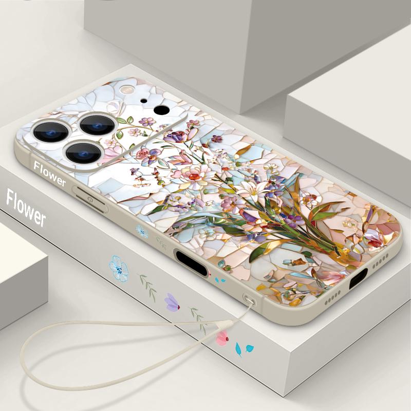 Magnetic Creative Flower Pattern Phone Case For iPhone 17e 17 16 15 14 13 Pro Max 16e For Magsafe Wireless Charge TPU Soft Cover