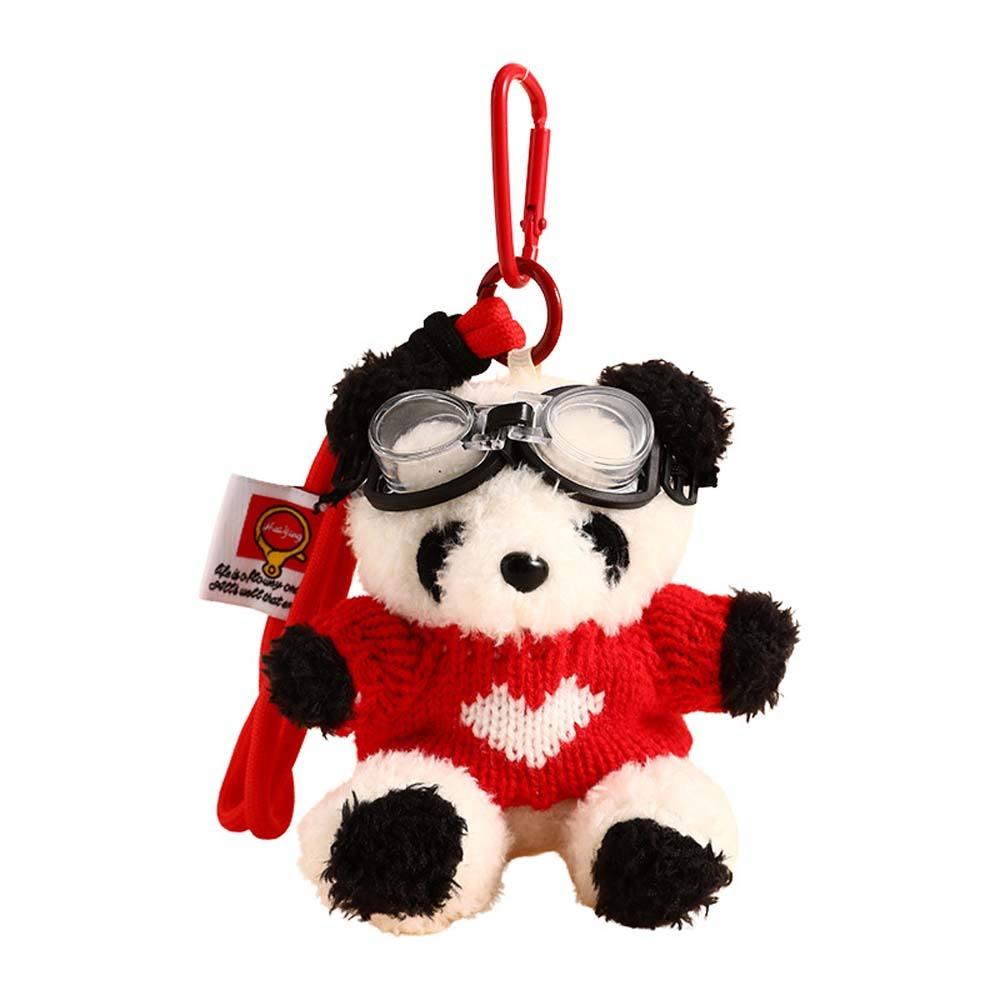 Украшение для рюкзака Брелок в виде медведя-пилота Мягкая игрушка Плюшевый брелок Плюшевая кукла-панда Пара Дети