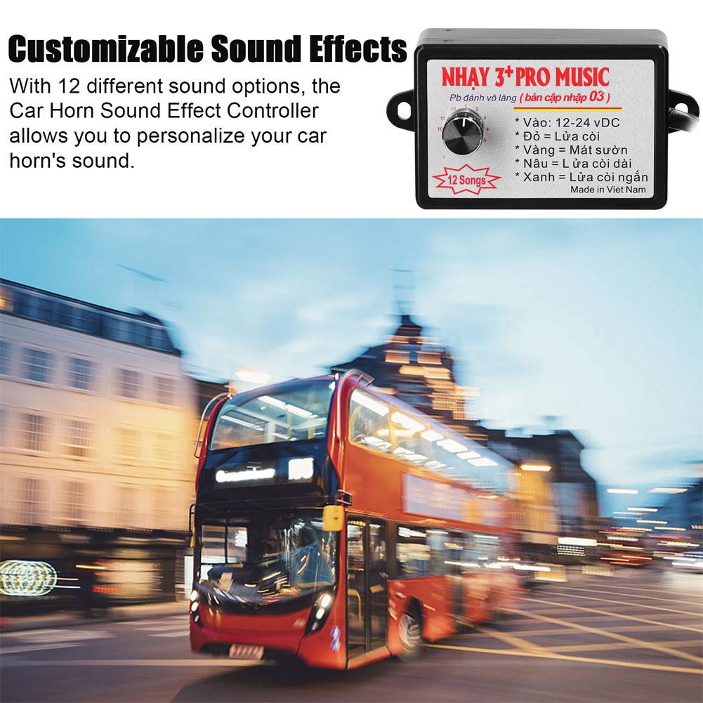 Контроллер автомобильного гудка 12-24 В, электрический гудок, блок управления звуком с 12 уровнями громкости, переключение музыкального гудка, контроллер динамика
