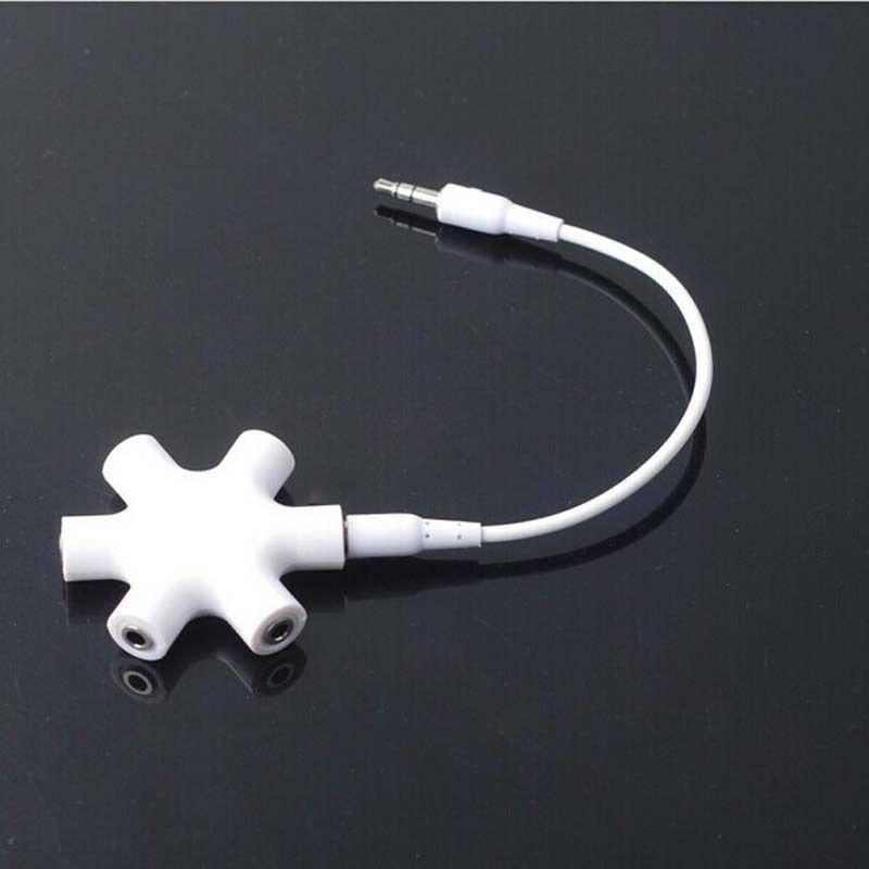 3.5mm Earphone Headphone Audio Splitter 1 Male To 2 3 4 5 Female Port Cables