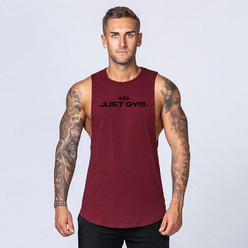 Vest Muscle Sleeveless Sportswear Undershirt Stringer Clothing Bodybuilding Workout Singlets Gym Cotton Fitness Mens Tank Top