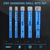 Набор сухих алмазных сверл 5 шт. с 1/4 5/16 3/8 1/2 дюйма для гранита, керамики, мрамора, плитки, камня