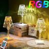 RGB алмазная настольная лампа USB сенсорный датчик акриловые украшения настольные лампы для спальни бар хрустальное освещение подарок светодиодный ночник