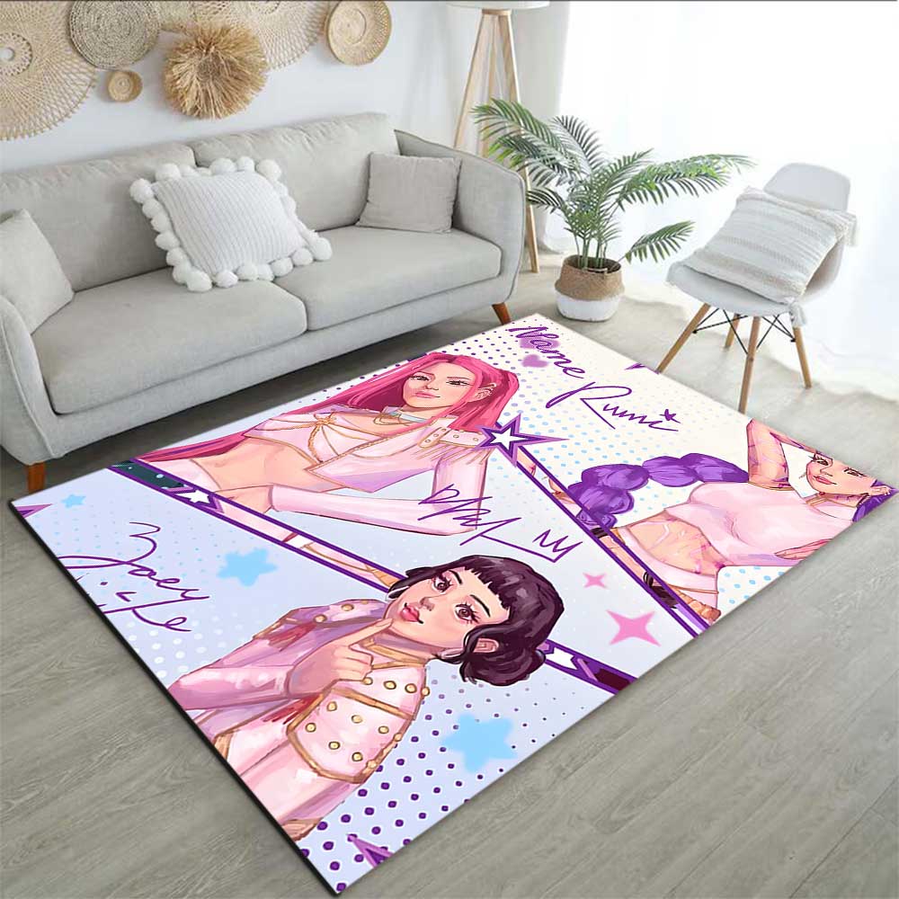 Kpop Demon Hunters Customize your name rug, office chair cushion, home bedroom living room gift.